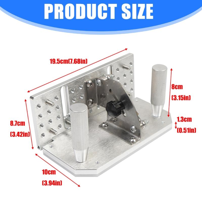 Belt Grinder Cutter Jig Long Sharpening Locator Double Press Plate Cutter Making Angled Grinding Guide for Belt Sander Machine