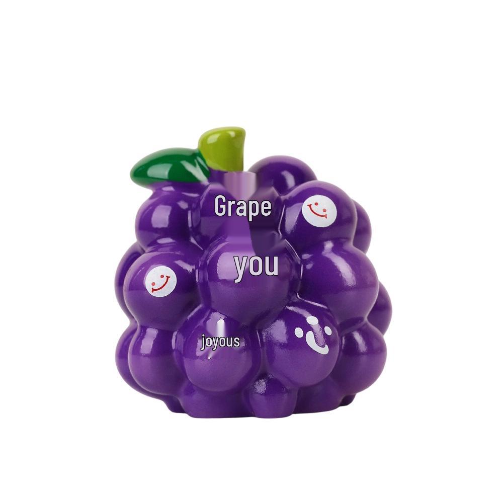 Adorable Resin Fruit Figurine - Cute Office Desktop Decoration