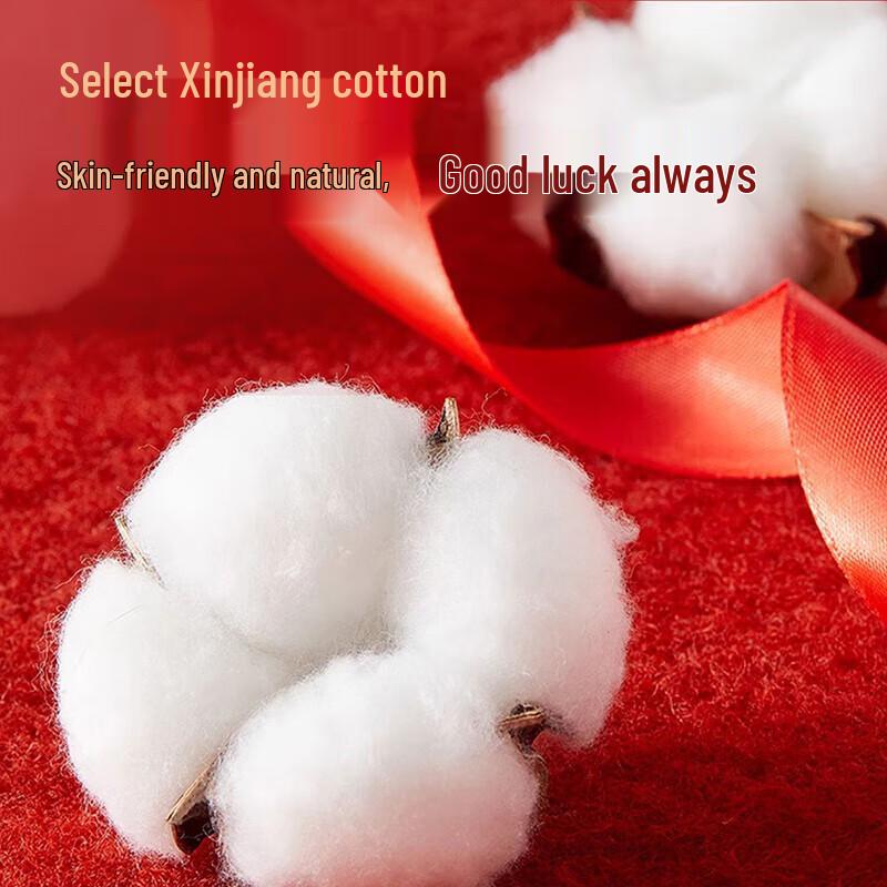 LANGSHA Men's Red Cotton Antibacterial Boxer Briefs 4-Pack