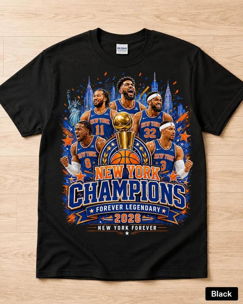 Knicks Victory Shirt Blue Orange Championship Graphic Tee XXXXL