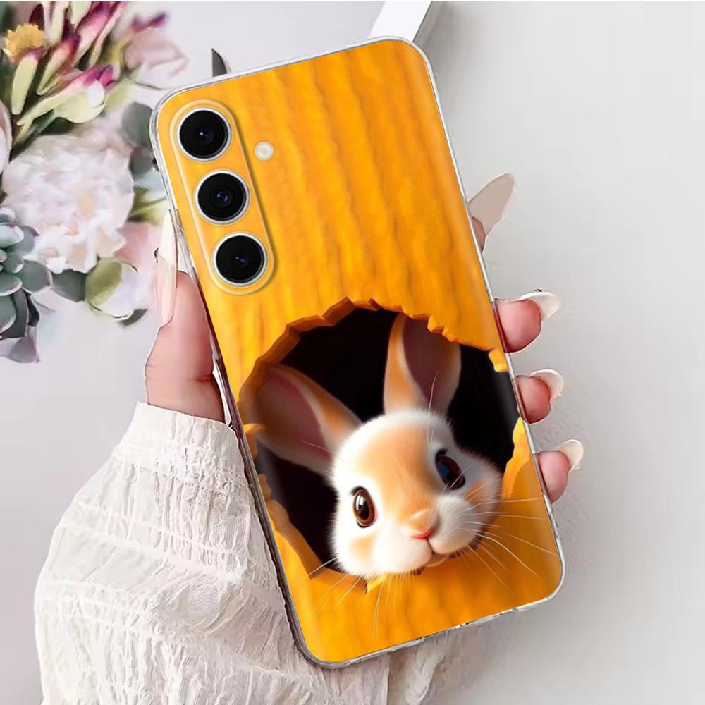 Hülle Für Samsung Galaxy S24 FE Hülle Lustige Tiere Weiches Glattes Flüssiges Silikon Hochwertige Abdeckung Für Galaxy S24 FE SM-S721B 6,7"