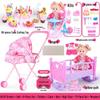 Cross-border Doll & Stroller Set for Girls - Children's Simulation Playhouse Toy