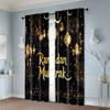 2pcs, Creative Curtains Ramadan Polyester Woven (without rod) Room Decor Ldeal for Bedroom and Various Room Types