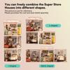 Plastleker 3D-puslespill Puslespill Superbutikk Koselig Stue Salong Plast DIY Miniaturhussett Byggeklosser