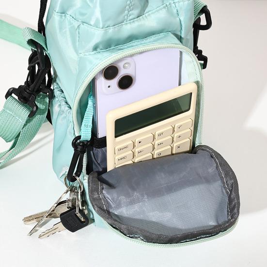 Thermal Water Cup Cover Water Bottle Sling Bag Insulated Cup Holder with Storage Pockets Travel Cup Protector for Hiking Biking