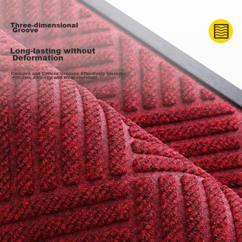 Boneng High-End Entrance Door Mat, Outdoor Entryway Carpet, Foot Mat, Doorway Rug, Door Mat, 60x120cm, Lingmeng Red