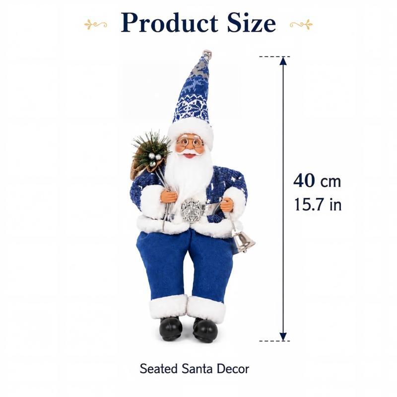 New Santa Claus Standing Figurine Christmas Decoration Window Display Ornament Home Decor Items And Gifts