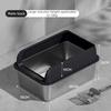 Stainless Steel Cat Litter Box Semi-closed Splash-proof Cat Sandbox Easy Cleaning Cats Toilet High Load-bearing Pet Toilets