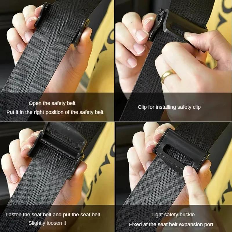 2/4PCS Adjustable Car Safety Belt Buckle Clips  Seatbelt Stopper Slip-Resistant Seat Belt Buckle Fixing Clip Car Accessories