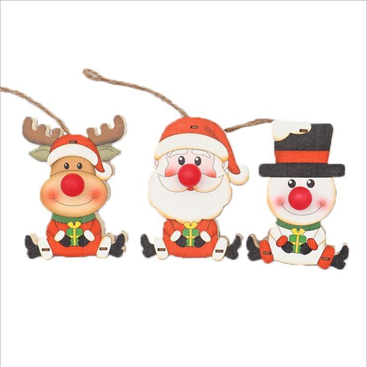 Commodity Christmas Ornaments Christmas Wooden Luminous Pendant Children's Gifts Christmas Tree Pendant