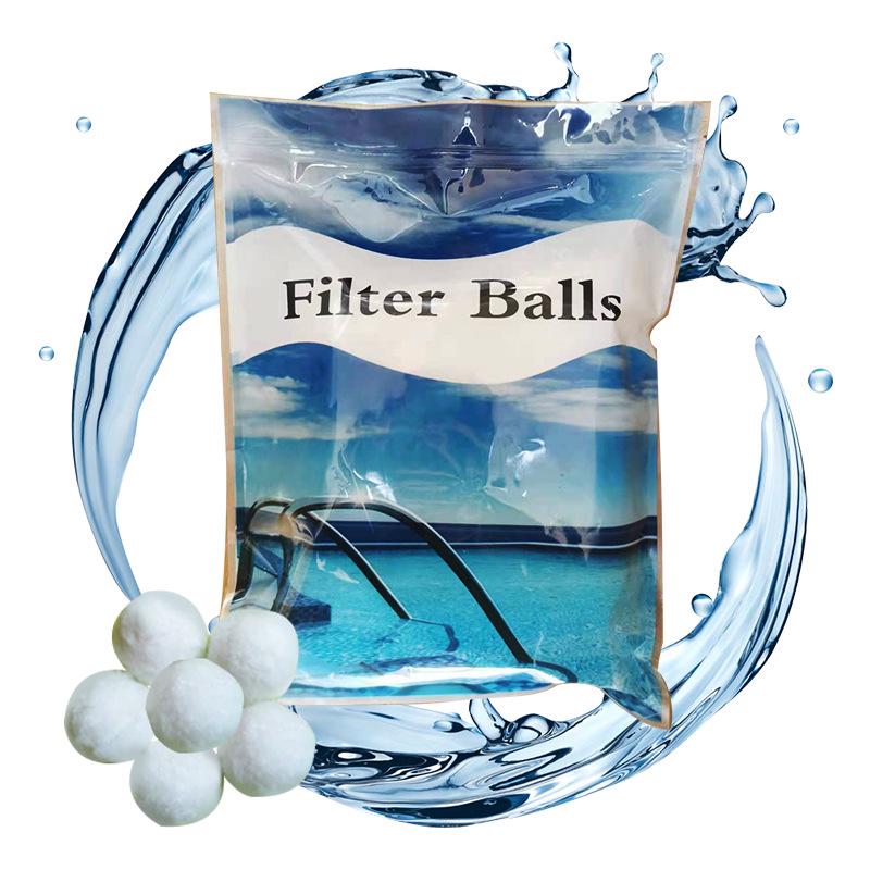 White Fiber Pool Filter Balls, 700g: Nitrifying Bacteria Culture for Sewage Treatment