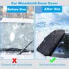 NUZEKY Windshield Cover for Ice and Snow: Car Windshield Snow Cover with 5 Layers Protection, Strong Magnetic Edges Frost Guard Windshield Cover, Car