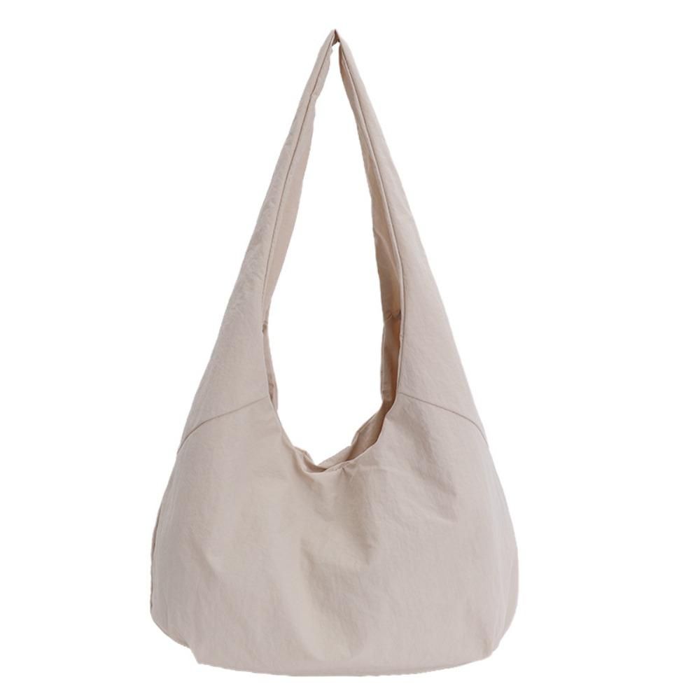 Candy Color Casual Tote Bag Large Capacity Japanese Style Shoulder Bag Nylon Shoulder Bag  Unisex