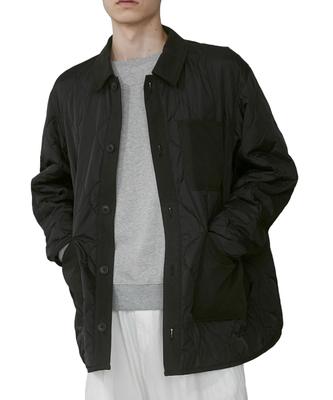 Unisex Quilted Blouson Outer Jacket BIG Oversized Big Silhouette Street Simple Military Plain Korean Gift Present Autumn Clothes Winter Clothes Spring