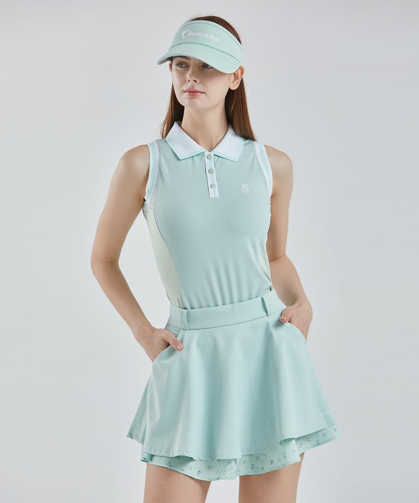 CHUCUCHU Cooling Collar Sleeveless Top (Light Green) Cbfss-Ts010W