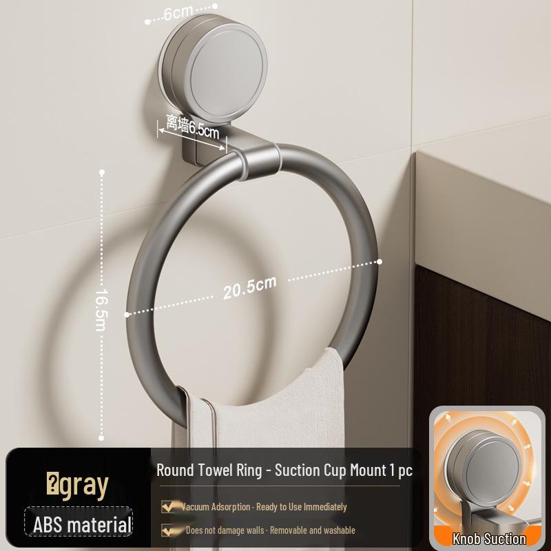 

No-Drill Suction Cup Towel Holder for Bathroom & Kitchen Walls
