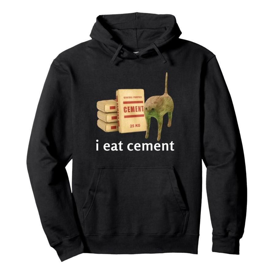 

I Eat Cement Cat Shirt Kids Funny Dank Cat Meme Hoodie Men Women Pullover Streetwear Soft Casual Sweatshirt Tops 0926-2 3XL
