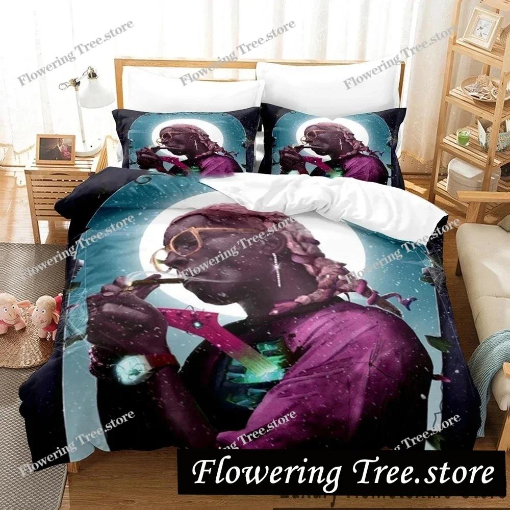 3D Print Young Thug Rapper Bedding Set Boys Girls Twin Queen King Size Duvet Cover Pillowcase Bed boys Adult Home Textileextile