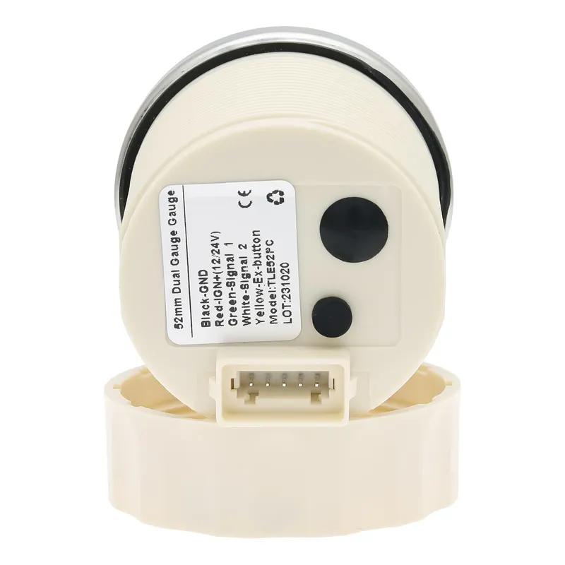 Digital 2 IN 1 Oil Temperature+Oil Pressure Gauge Green Red LED 52mm Gauge with Oil Press/Temp Sensor for Car Boat 12V24V