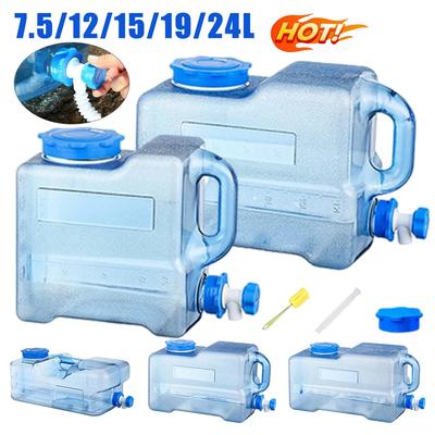 7.5/12/15/19/24L Water Bucket Large Capacity Water Storage Tank Emergency Water Barrel Container for Vehicle Car Outdoor Camping
