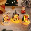 Christmas resin gingerbread house small house Santa Claus snowman micro landscape resin ornaments Christmas decorations ornaments