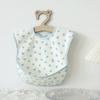 Waterproof Cotton Baby Apron: Stain-Resistant PU Reversible Bib with Pocket for Toddlers and Infants.