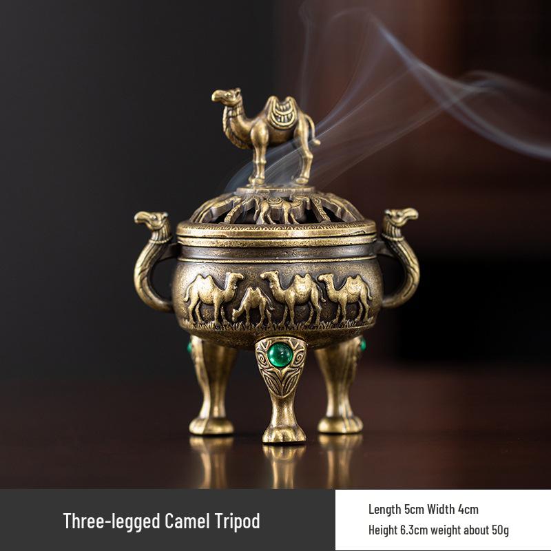 Creative Alloy Mini Indoor Incense Burner - Perfect for Homes, Hotels, and Small Decorative Spaces