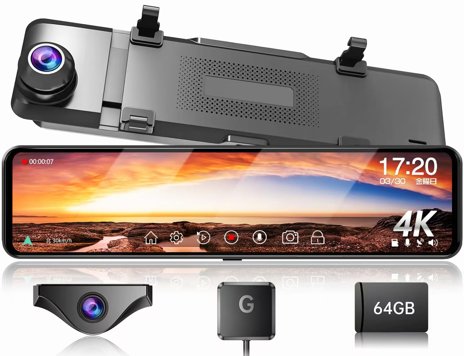 

JADO 4K Dash Cam with Latest Flexible Zoom Highly Durable Type C Compliant with EU New Popular and Highly Recommended Digital Camera with Front and чёрный