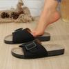Thick-bottomed muffin slippers women's summer new fashion belt buckle open-toed cool slippers women