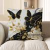 Home Decor Marble Pattern With Rose & Butterfly Pillow Pattern Cushion Cover Suitable For Sofa Bedroom Car Pillow Cover