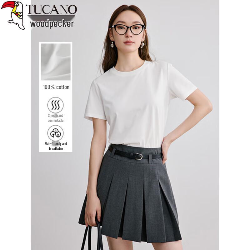 Woodpecker Unisex Pure Cotton Regular Shoulder T-Shirt XL