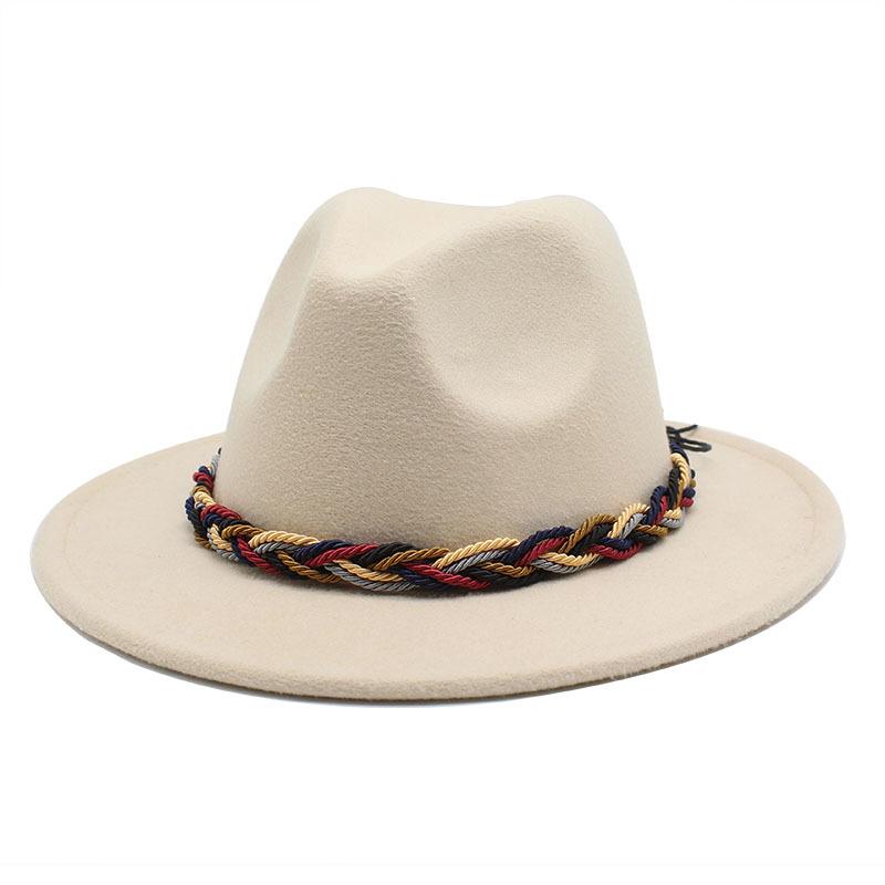Women'S Simple Wool Top Hat Black Trend Versatile Men'S Jazz Hat Felt Hat
