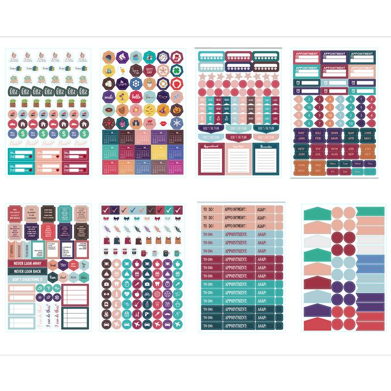 White and Blue Self-Adhesive Handwritten Label Stickers with Index Notes