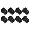 8PCS Guitar String Ferrule Alloy Compact Bass Through Body Buckle for Replacement Black