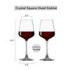 Red Wine Goblet ,Large Crystal Wine Glass, Christmas Durable Modern Beautiful Stemmed Wine Glasses,Clear Stylish Wine Glass