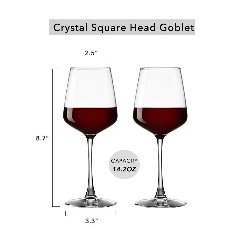 Red Wine Goblet ,Large Crystal Wine Glass, Christmas Durable Modern Beautiful Stemmed Wine Glasses,Clear Stylish Wine Glass