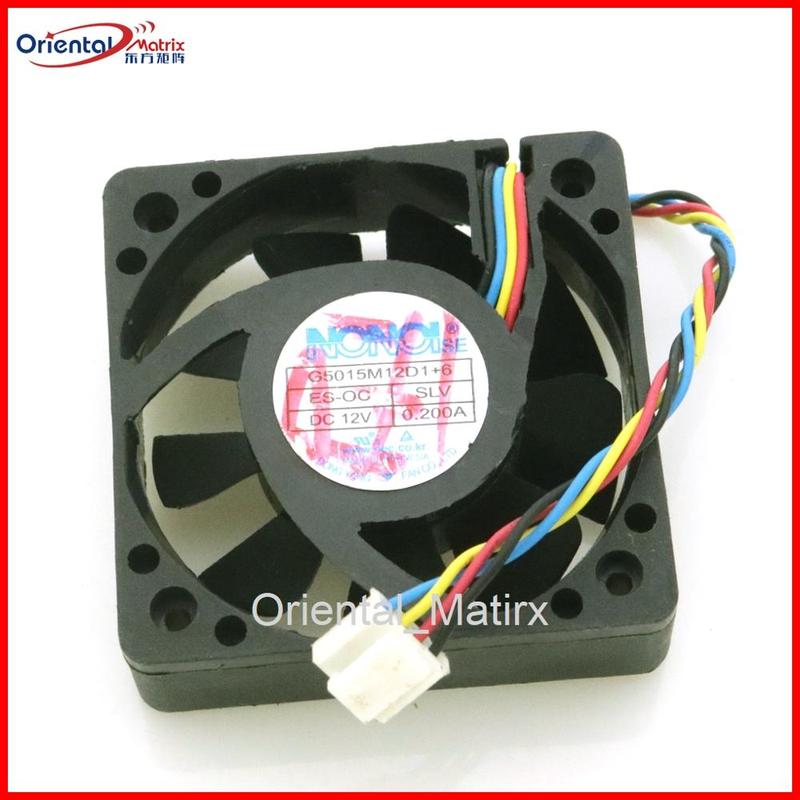 G5015M12D1+6 HA5015M12F-Z 12V 0.20A 50x50x15mm 4Wires 4Pins Cooler Cooling Fan NO RGB чёрный