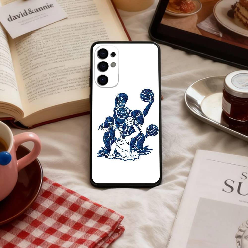 Splash W-Water Polo Sports   Phone Case For Samsung S 25,24,23,22,30,21,10,9,Ultra,Plus,Lite,FE,4,5 G Soft Black Case