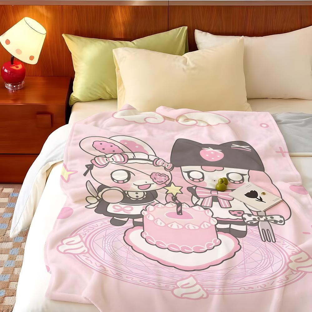 Cartoon F-Fufu A-And B-Bibi Throw Flannel Throw Blanket, Lightweight Cozy, Durable Washable Cute Cool