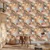 Beige and orange ink wallpaper for living room and bedroom 50x1000
