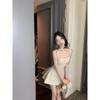 French pure desire style small polka dot suspender dress children's design feeling waist backless Spice girl short skirt summer