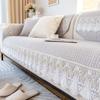 European Sofa Cushion Four Seasons Universal Cotton Fabric New Lace Non-slip Leather Cushion Cover