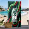 Mexico Footbal Print Beach Towel Quick Dry Super Absorbent Soft Bath Towel for Swimming Beach Travel Fan Souvenir Gift