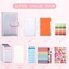 Colorful A6 PU Leather Macaron Budget & Account Book - Multi-functional Cash Diary & Storage Planner