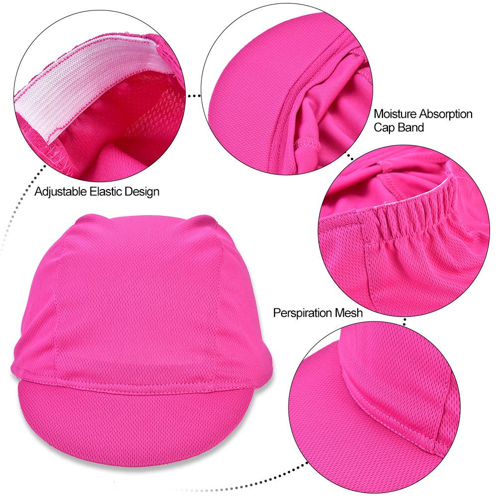 Breathable Quick Dry Cycling Cap Outdoor Sports Sunhat Bicycle Helmet Wear Hat(Rose Red)