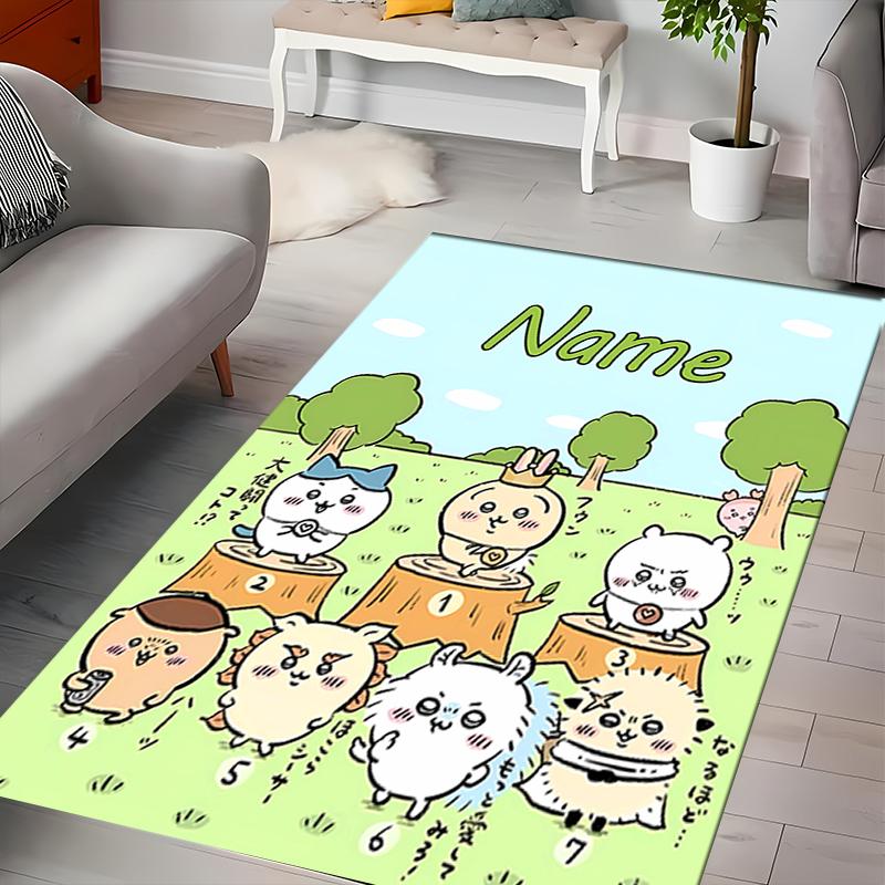 Custom personalization Chiikawa Area Rug - Perfect For Kitchen, Bathroom,Laundry Room Decor Large Size Available,Gift All Seasons