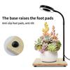 LED Plant Light Rotating Full Spectrum LED Lighting With Wooden Base Indoor Plants Grow Light Desktop For Home Study Office Desk