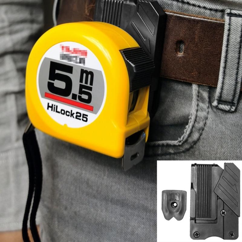 Universal Tape Measure Safety Clip With Detachable Carabiner Loop Measure Belt Attachments For Tool Belt Accessory