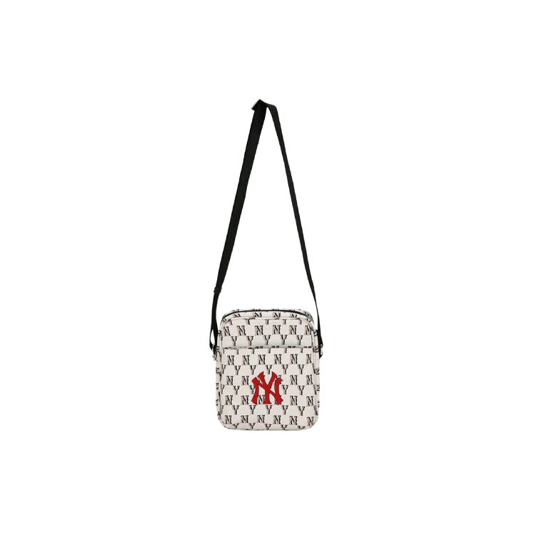 MLB Monogram Series Ny Yankees Polyester Crossbody Mini Bag Unisex Bags White 32BGD2011-50B