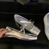 Inner Height Increase Ballet Shoes with Skirt Mary Jane Single Shoes Spring and Summer New Evening Breeze Bow Women's Shoes French Shoes